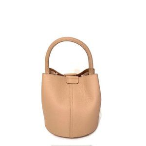 Genuine Leather Bucket Bag, Luxury Mini Crossbody Bag